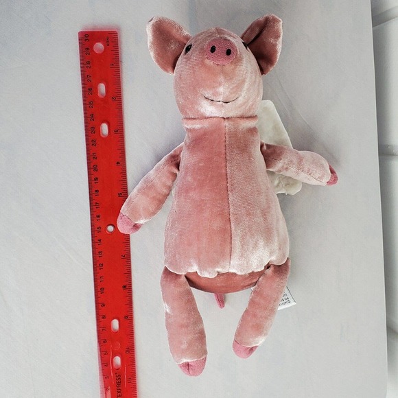 JellyCat 10 inch Piggy Might Fly Plush Crushed Velvet Pig Wings Stuffed Toy - Picture 10 of 10
